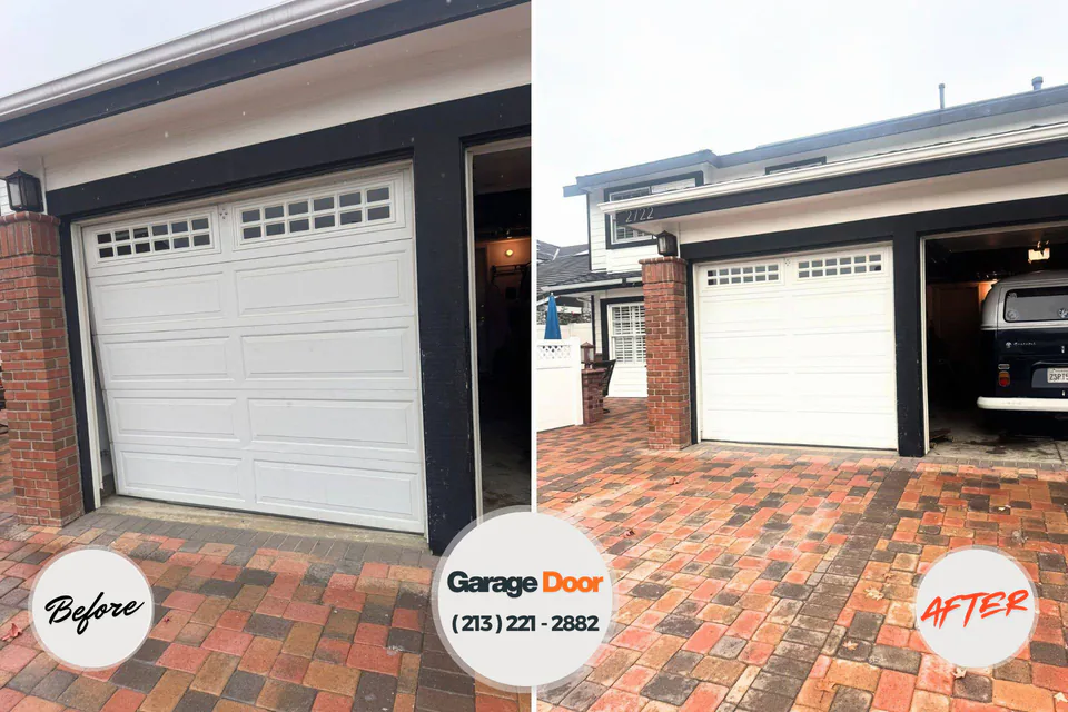 Before and after: garage door repair Chena Ridge, AK